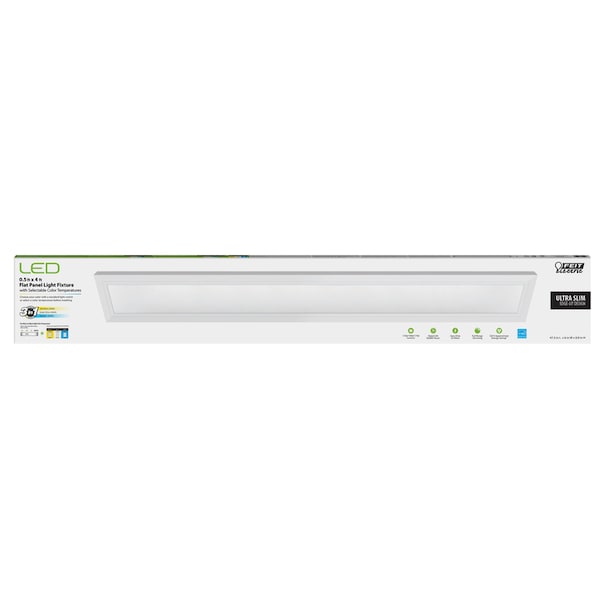 Feit EDGELIT 0.9 in. H X 6 in. W X 47.3 in. L White LED Flat Panel Light Fixture